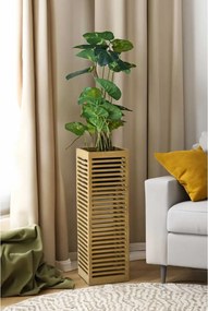 Kvetináč BLOCK, drevo, výška 77 cm, s priečkami, hnedý