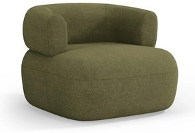 Zelené kreslo z textílie buklé Jenny – Micadoni Home