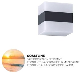 Redo 90322 - LED Vonkajšie nástenné svietidlo KODIAK LED/5W/230V IP65 biela/čierna