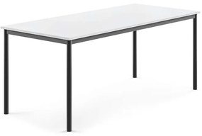 Stôl SONITUS, 1800x800x720 mm, HPL - biela, antracit