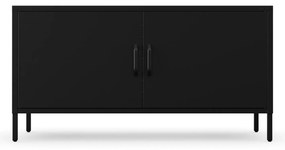 ROSA Moderná čierna kovová TV skrinka