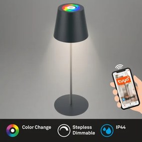 Briloner 7559015-LED RGB stolná lampa COLORIS 3,5W/5V IP44 2000mAh Wi-Fi Tuya