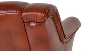 Kožená pohovka 2 DUBAJ LUX, tm. modrá (K-58)