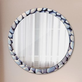 Okrúhle dekoračné zrkadlo s motívom Koleso morských kameňov fi 100 cm