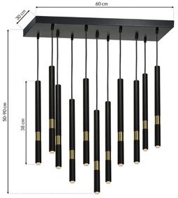 Luster na lanku MONZA 11xG9/7W/230V