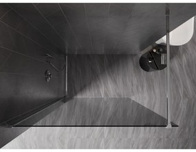 Mexen, Mexen Kioto-X sprchová stena 80 x 200 cm, grafit 10 mm, chróm - 800-080-101-01-40-X