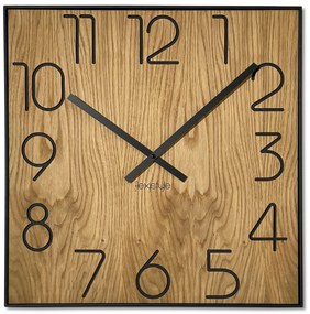 Dekorstudio Drevené hodiny na stenu Wood Square 50cm