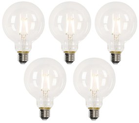 Sada 5 inteligentných LED žiaroviek E27 G95 4,5 W 470 lm 2700-6500 K