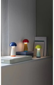 LED stmievateľná stolová lampa v žltej a svetlomodrej farbe (výška 18 cm) Bobbi – Remember