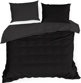 SATÉNOVÉ OBLIEČKY NOVA3 180X200 CM, 2KS 70X80 CM ČIERNE