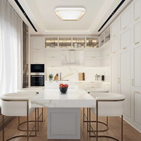 Stropné LED svietidlo Quadro, 1x LED 66w, 3000-6000k, g, s ovládačom