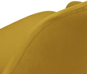 Žltá Zamatová stolička Flint MICADONI HOME