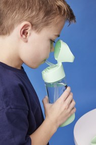 Fľaša na pitie so slamkou 450 ml - spearmint