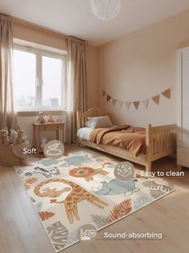 Hanse Home, Detský koberec Adventures 106409 Cream Multicolor, 120x170, viacfarebná, detská izba