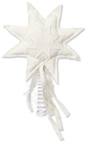 ferm LIVING Hviezda na vianočný stromček VELA 22 x 38 cm, biela, bavlna
