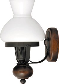 Rabalux PETRONEL nástenná lampa 60W/E27/IP20 - tmavé drevo, čierna