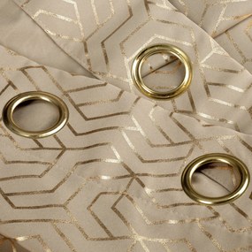 ZÁVES NA KRÚŽKOCH SEMI 140X250 CM VZOROVANÁ