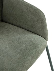 Zelené čalúnené jedálenské kreslá v súprave 2 ks Aslin – MOME