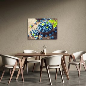 Sklenený obraz - Čučoriedky (70x50 cm)
