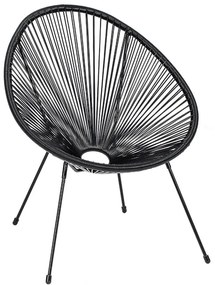 Čierne záhradné kreslo z umelého ratanu Bonami Selection Avocado