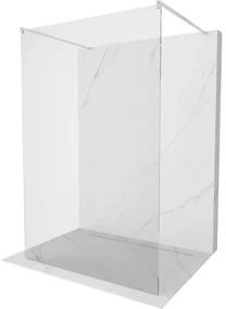 Mexen Kioto, sprchová zástena Walk-In 135 x 200 cm, 8mm číre sklo, brúsená oceľ profil, 800-135-002-97-00