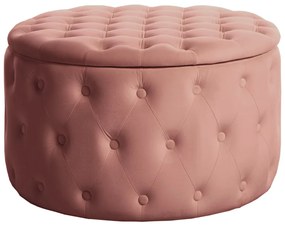 Taburetka moderná baroková úložná 75cm zamatová béžová