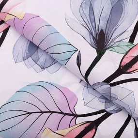 Biante Vankúš valec bonbon Sandra SA-333 Veľké kvety magnólie a kaly 15x60 cm