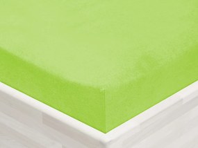 Jersey napínacie prestieradlo JR-019 Žiarivo zelené 90 x 200 - výška 20 cm