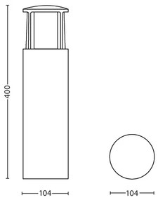 Philips 16466/93/16 - LED vonkajšia lampa MYGARDEN STOCK 1xLED/6W/230V IP44