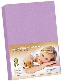 Bellatex Jersey prestieradlo s elastanom fialová, 160 x 200 cm
