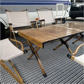 MI Kempingový stolík DREVO 120