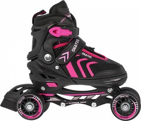 Ramiz Sada kolieskových korčúľ 4 v 1 Korčule pre deti Veľkosť 29-33 Ružová