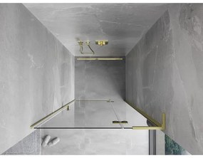 Mexen Mist-H L, 1-krídlové sprchové dvere pravé 100 cm, číre sklo, zlatý matný profil, 8A5L-100-000-55-00-P