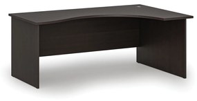 Ergonomický kancelársky pracovný stôl PRIMO WOOD, 1800 x 1200 mm, pravý, wenge