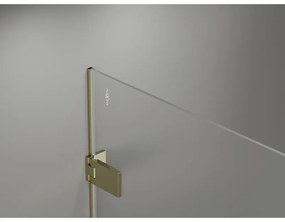 Mexen Lunar-F Duo, skladací sprchový kút 95 x 75 cm, 6mm číre sklo, zlatý profil, 836-095L-075P-50-00