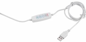 Extol - LED Stmievateľná stolná lampa s lupou LED/8W/5V 2900/4500/7500K biela