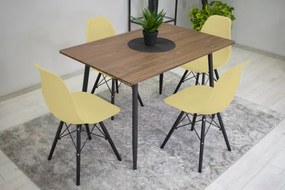 Set jedálenských stoličiek OSAKA krémové (čierne nohy) 4ks