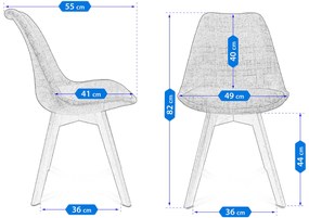 Dekorstudio Jedálenská čalúnená stolička ALTA - sivá