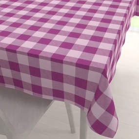 Biante Bavlnený obdĺžnikový obrus Olivia OL-021 Fialová kocka veľká 80x120 cm