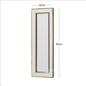 Nástenné zrkadlo CARLOS 90x30 cm zlatá