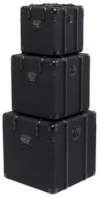 Voyage Trunk set 3 boxov čierny