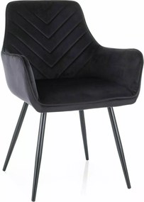 SI Fig Velvet stolička čierna