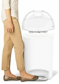 Pedálový odpadkový kôš 50 l, biela