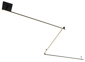 Čierne stropné svietidlo 300 cm vrátane LED 3-stupňové stmievateľné nastaviteľné - Annuschka
