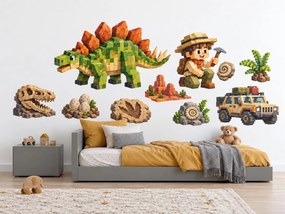 Minecraft Malý paleontolog se stegosaurem arch 46 x 34 cm