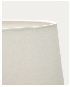 Čierno-biela stolová lampa s textilným tienidlom (výška 72 cm) Foixa – Kave Home