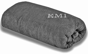 Plachta posteľná sivá froté EMI: Plachta 90 (100)x200