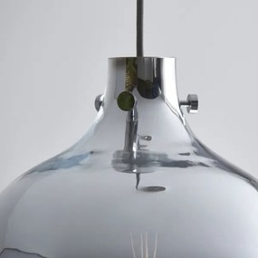 Endon 96442 - Luster na lanku PANTHER 1xE27/10W/230V lesklý chróm/dymová