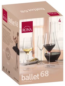 RONA 4x Pohár na víno BALLET 680ml