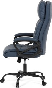 Kancelárske kreslo PEDRO — ekokoža, modrá